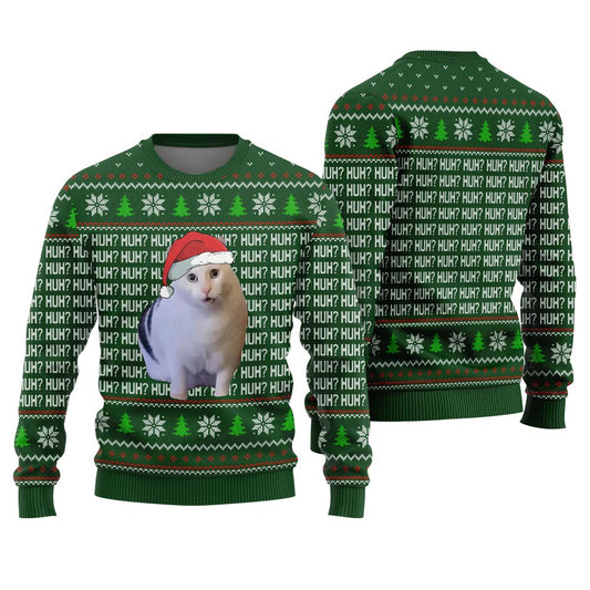 Cat Meme Freak In The Sheet Ugly Christmas Sweater