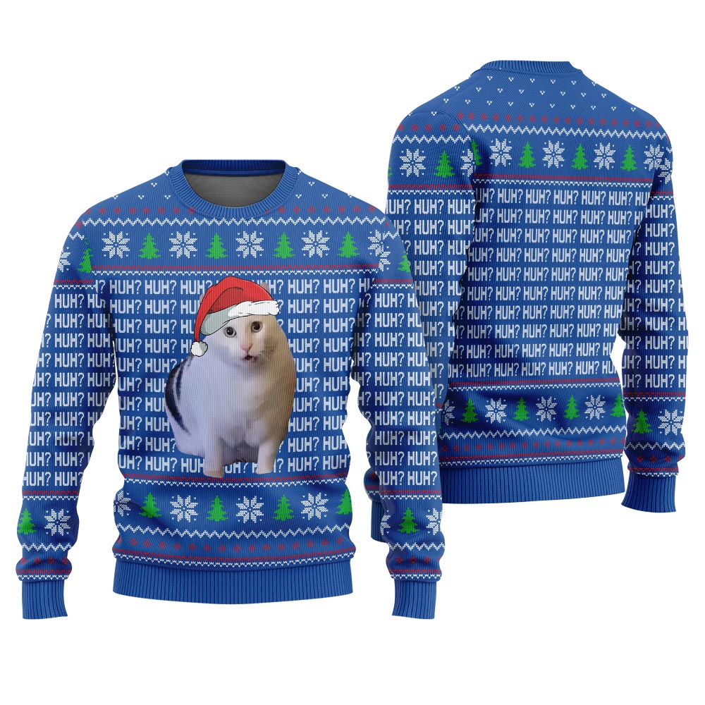 Cat Meme Freak In The Sheet Ugly Christmas Sweater