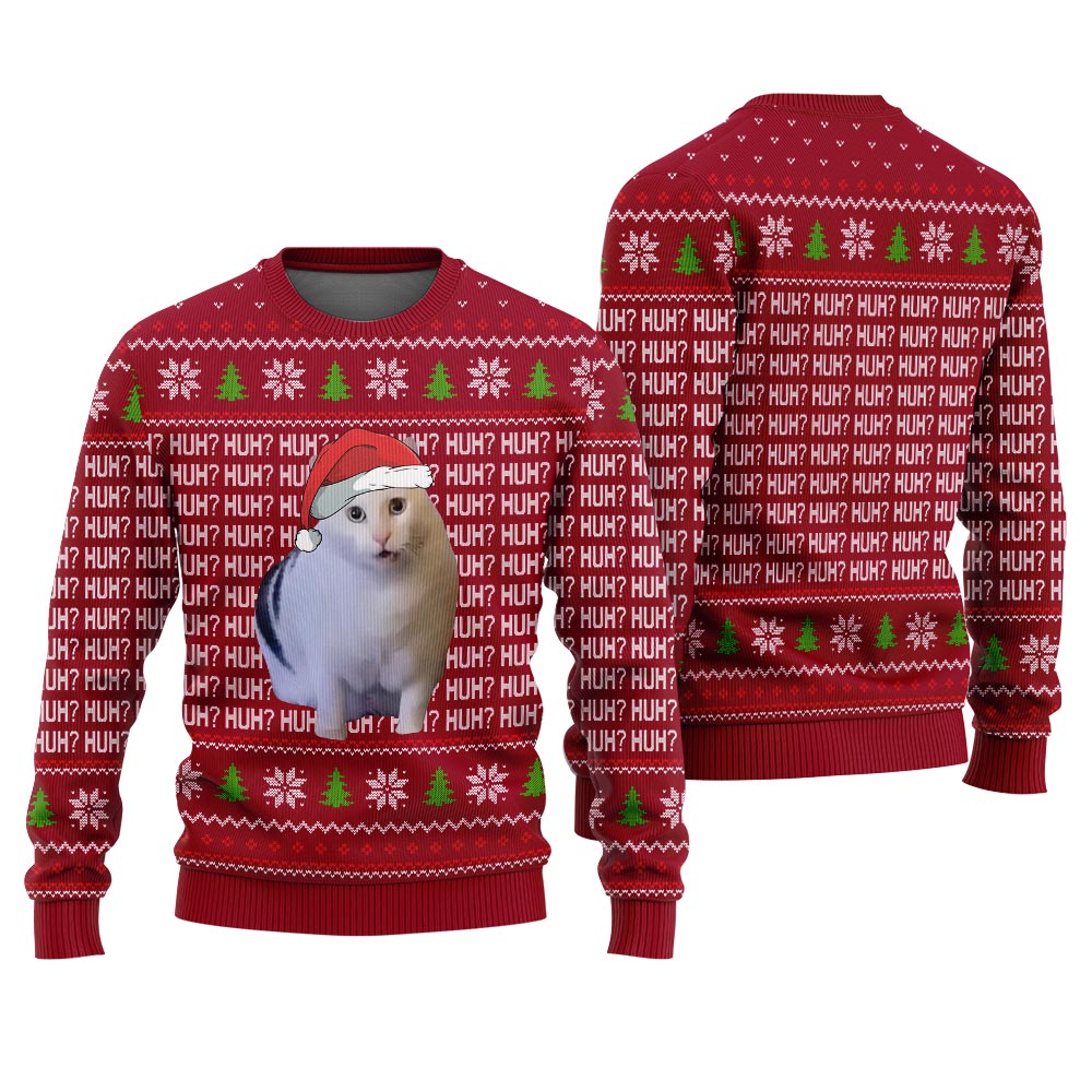 Cat Meme Freak In The Sheet Ugly Christmas Sweater