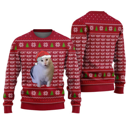 Cat Meme Freak In The Sheet Ugly Christmas Sweater