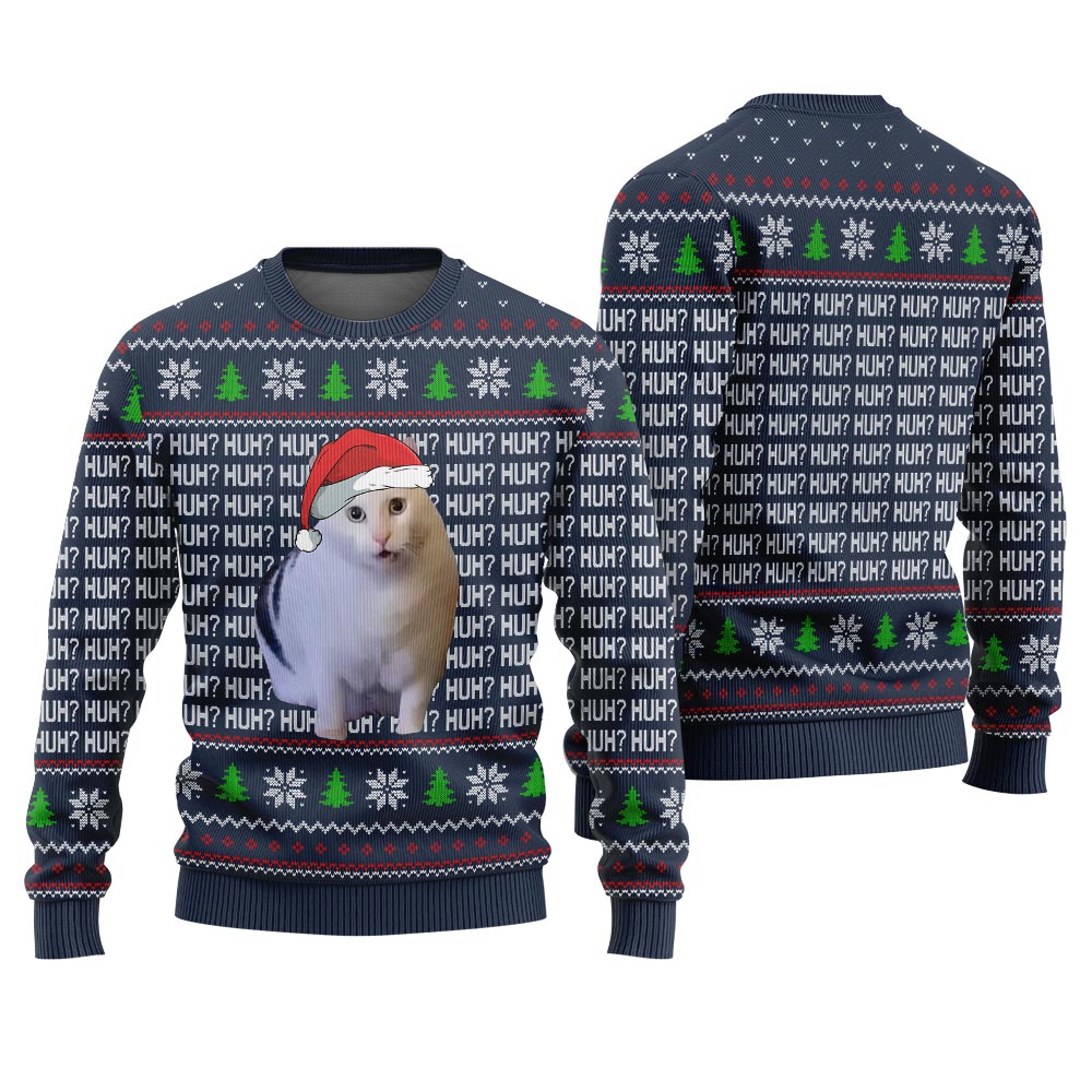 Cat Meme Freak In The Sheet Ugly Christmas Sweater