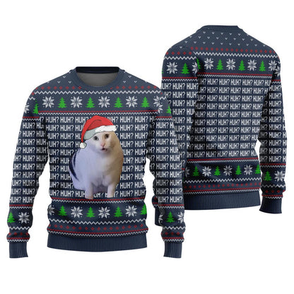 Cat Meme Freak In The Sheet Ugly Christmas Sweater