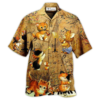 Hawaiian Shirt / Adults / S Cat Baby Love Music - Hawaiian Shirt 
