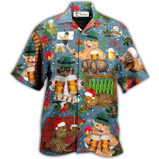Hawaiian Shirt / Adults / S Beer Don't Let Your Cat Drink Beer - Hawaiian Shirt 