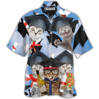 Cat Graduation Cute Cat - Hawaiian Shirt 