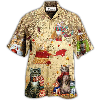 Hawaiian Shirt / Adults / S Cat In The Melody Of Life - Hawaiian Shirt 