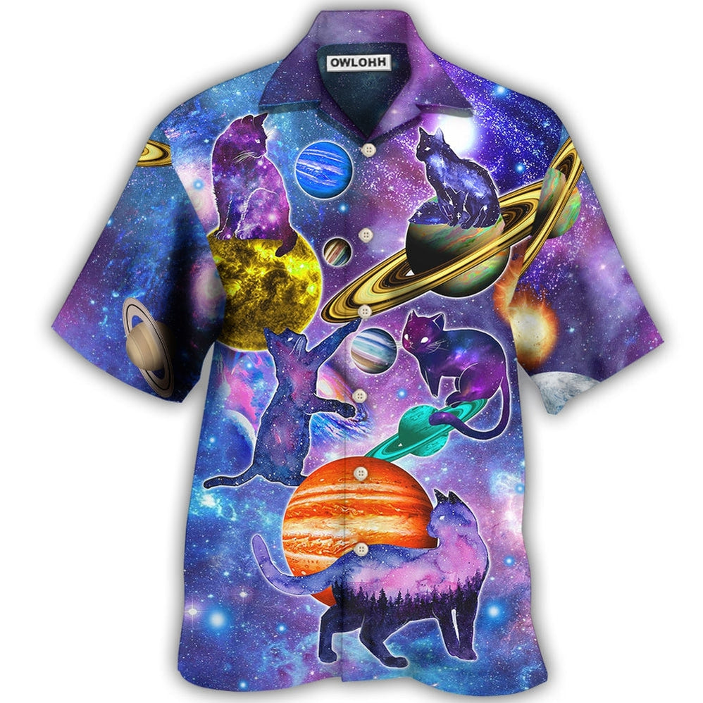 Hawaiian Shirt / Adults / S Cat Love Galaxy Colorfull - Hawaiian Shirt 