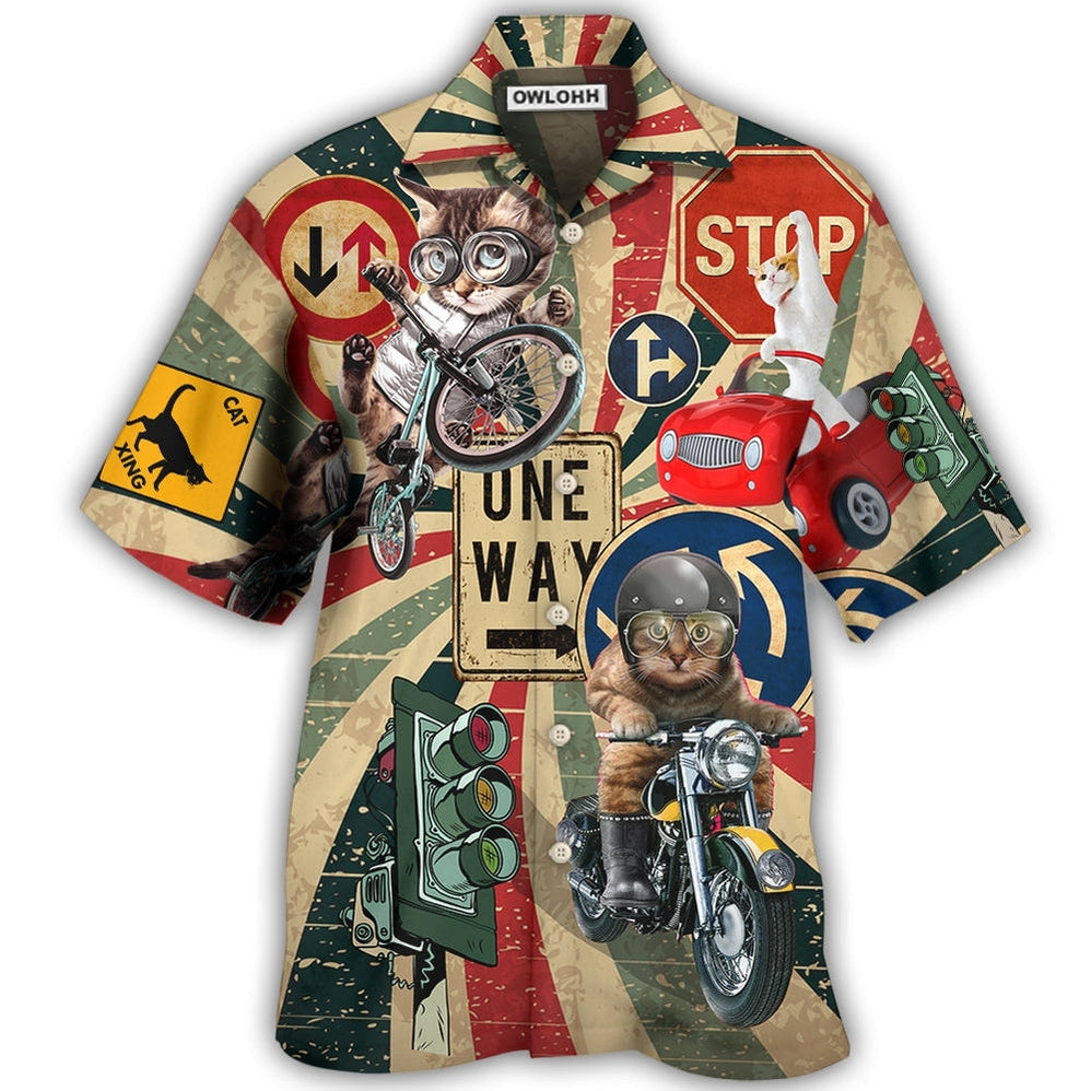 Hawaiian Shirt / Adults / S Cat On My Way Funny - Hawaiian Shirt 