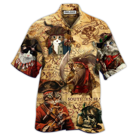 Hawaiian Shirt / Adults / S Cat Pirate Amazing Cool Style - Hawaiian Shirt 