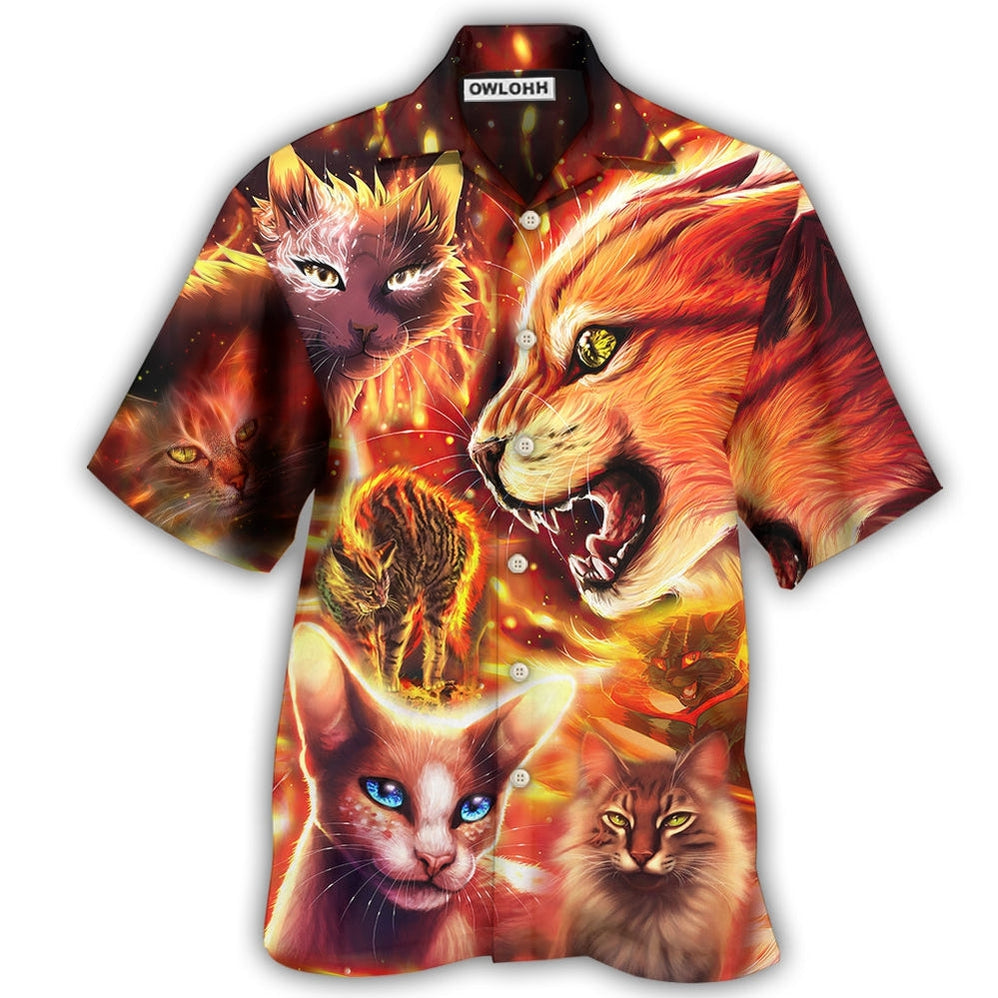 Hawaiian Shirt / Adults / S Cat Play Fire - Hawaiian Shirt 