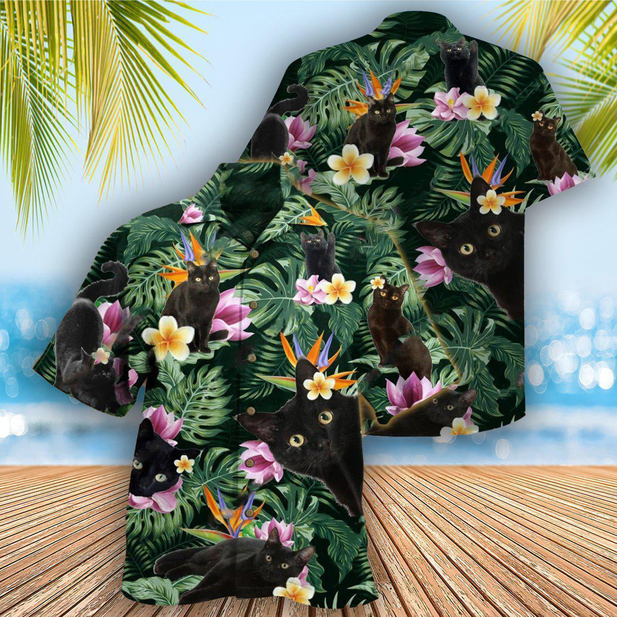 Cat Powered By Cat Hawaii - Hawaiian Shirt 