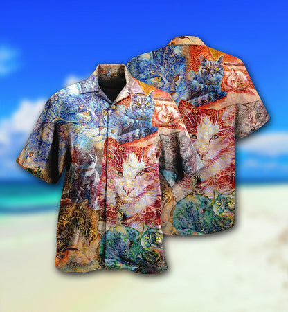 Cat Sleeping Blur - Hawaiian Shirt 