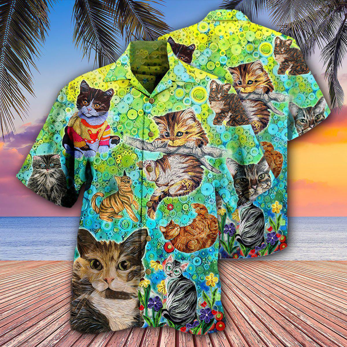 Cat Stay Fluffy Everything Gonna Be Alright - Hawaiian Shirt 