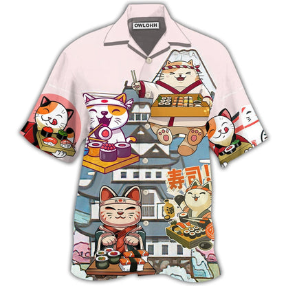 Hawaiian Shirt / Adults / S Cat Sushi Lovely - Hawaiian Shirt 