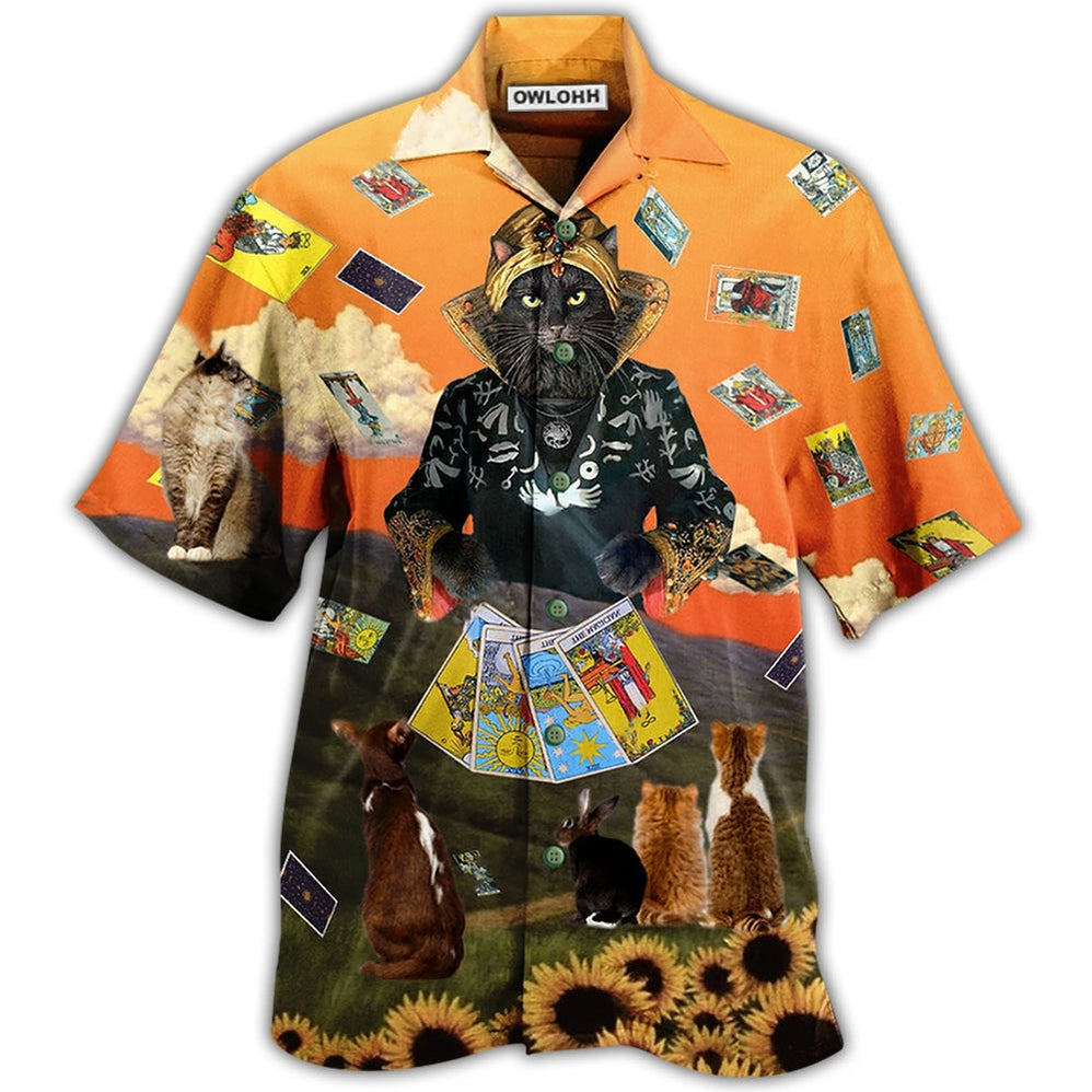 Hawaiian Shirt / Adults / S Cat Tarot Cool Style - Hawaiian Shirt 