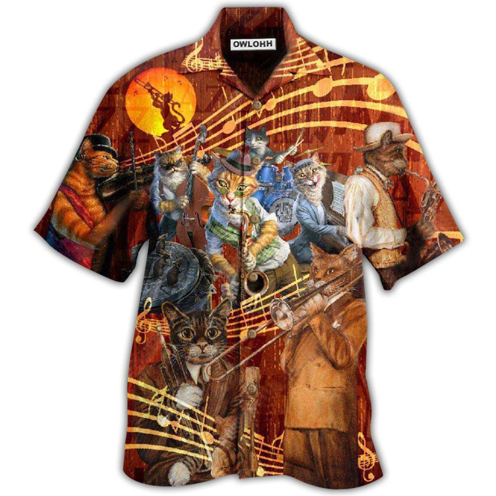 Hawaiian Shirt / Adults / S Cat To Be A Jazz - Hawaiian Shirt 