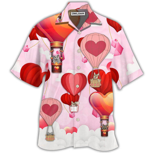Hawaiian Shirt / Adults / S Cat Valentine Play With Air Balloon - Hawaiian Shirt 