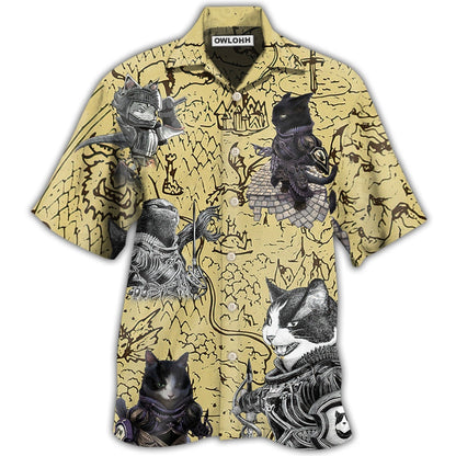 Hawaiian Shirt / Adults / S Cat Warrior Strong - Hawaiian Shirt 