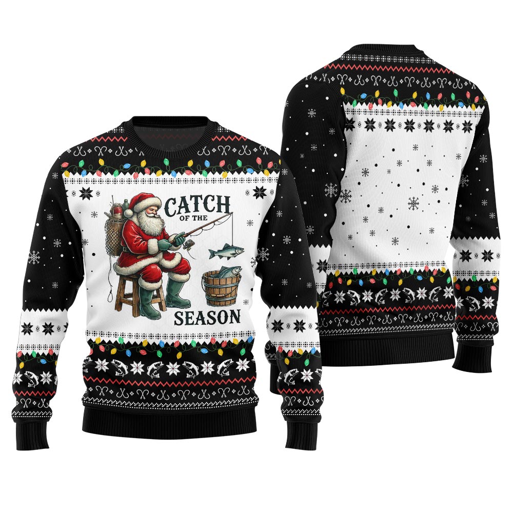 Catch Of The Season Fishing Ugly Xmas Sweater