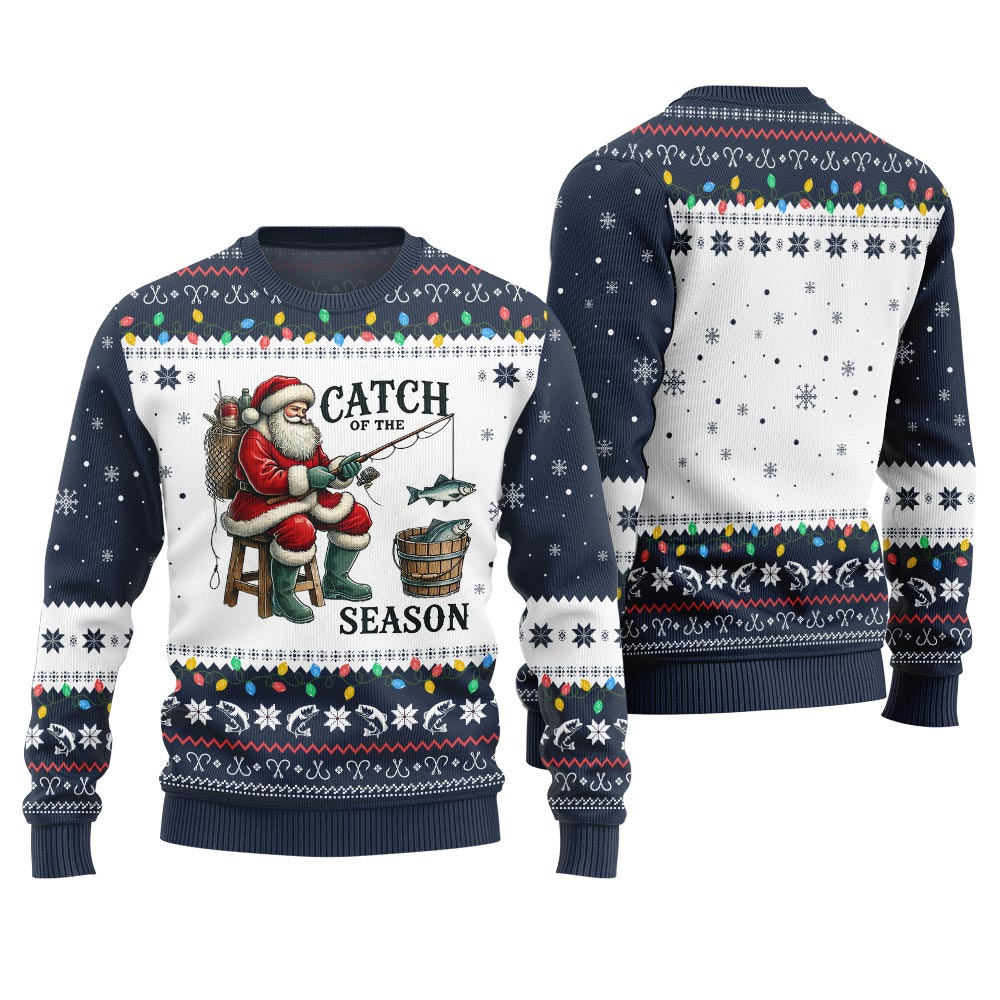 Catch Of The Season Fishing Ugly Xmas Sweater