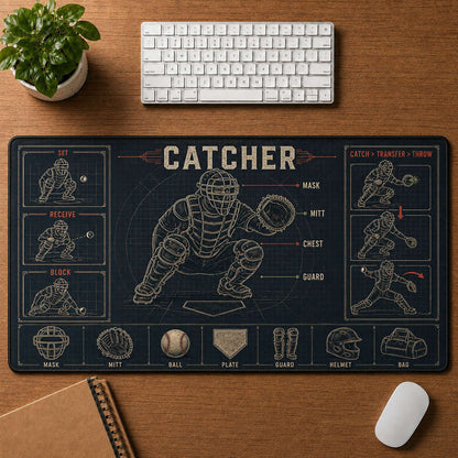 Catcher Blueprint Desk Mat | 5To9Vibe