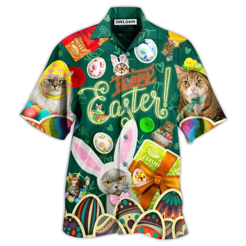 Hawaiian Shirt / Adults / S Cat Easter Blessings To You And Your Cats - Hawaiian Shirt 