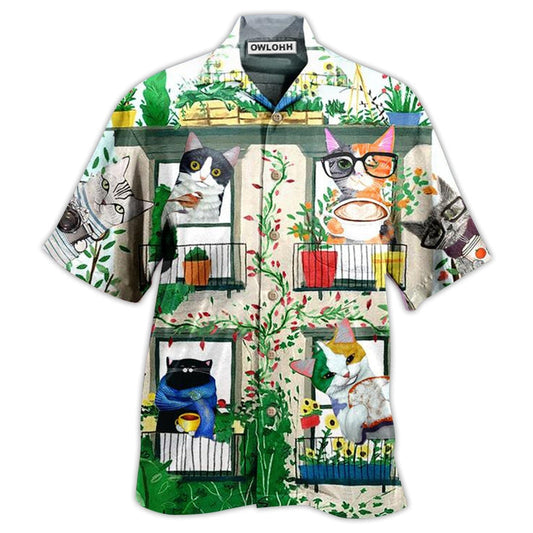 Hawaiian Shirt / Adults / S Cat Good Morning Fresh - Hawaiian Shirt 