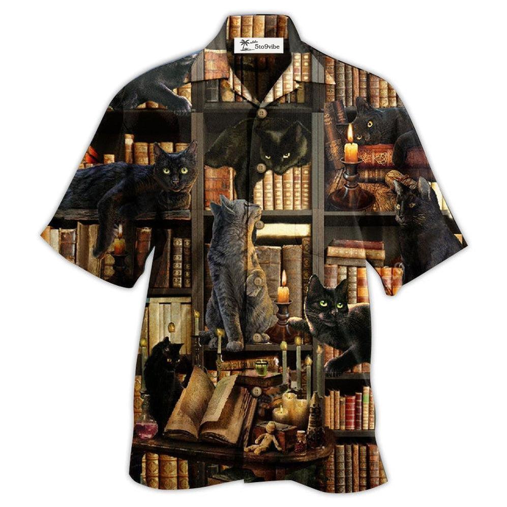 Hawaiian Shirt / Adults / S Book Cats Love Book Everytime - Hawaiian Shirt 