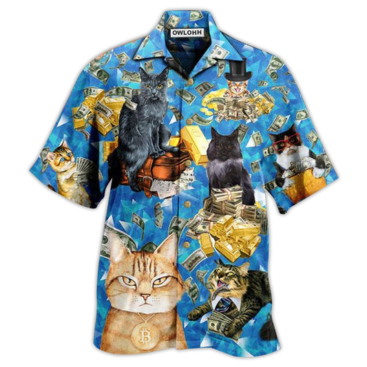 Hawaiian Shirt / Adults / S Cat Love Money Cool - Hawaiian Shirt 