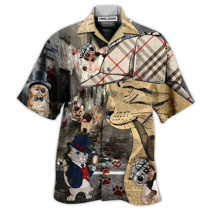 Hawaiian Shirt / Adults / S Cat Cool Master Detective - Hawaiian Shirt 