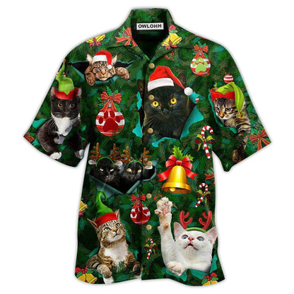 Hawaiian Shirt / Adults / S Cat Meowy Christmas - Hawaiian Shirt 