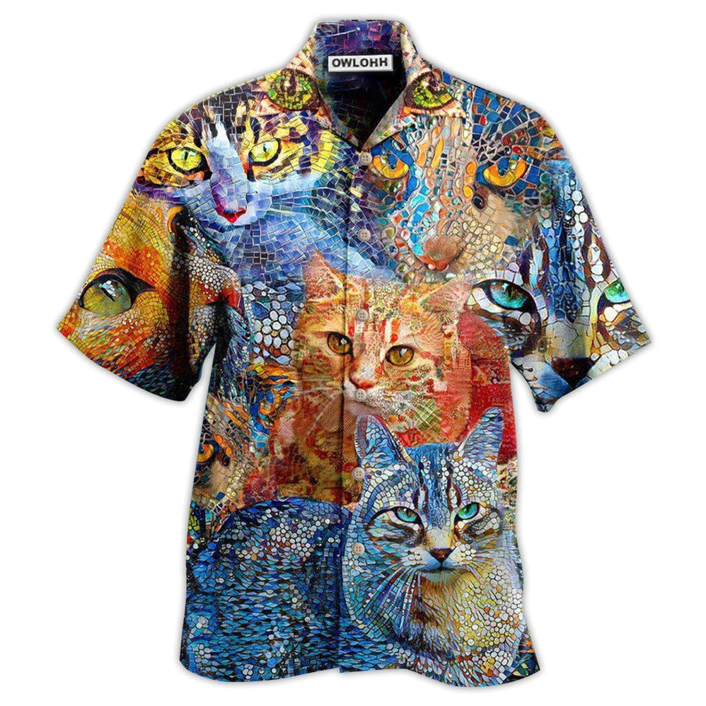 Hawaiian Shirt / Adults / S Cat Mosaic Amazing - Hawaiian Shirt 