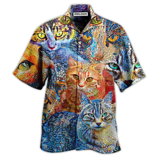 Hawaiian Shirt / Adults / S Cat Mosaic Amazing - Hawaiian Shirt 