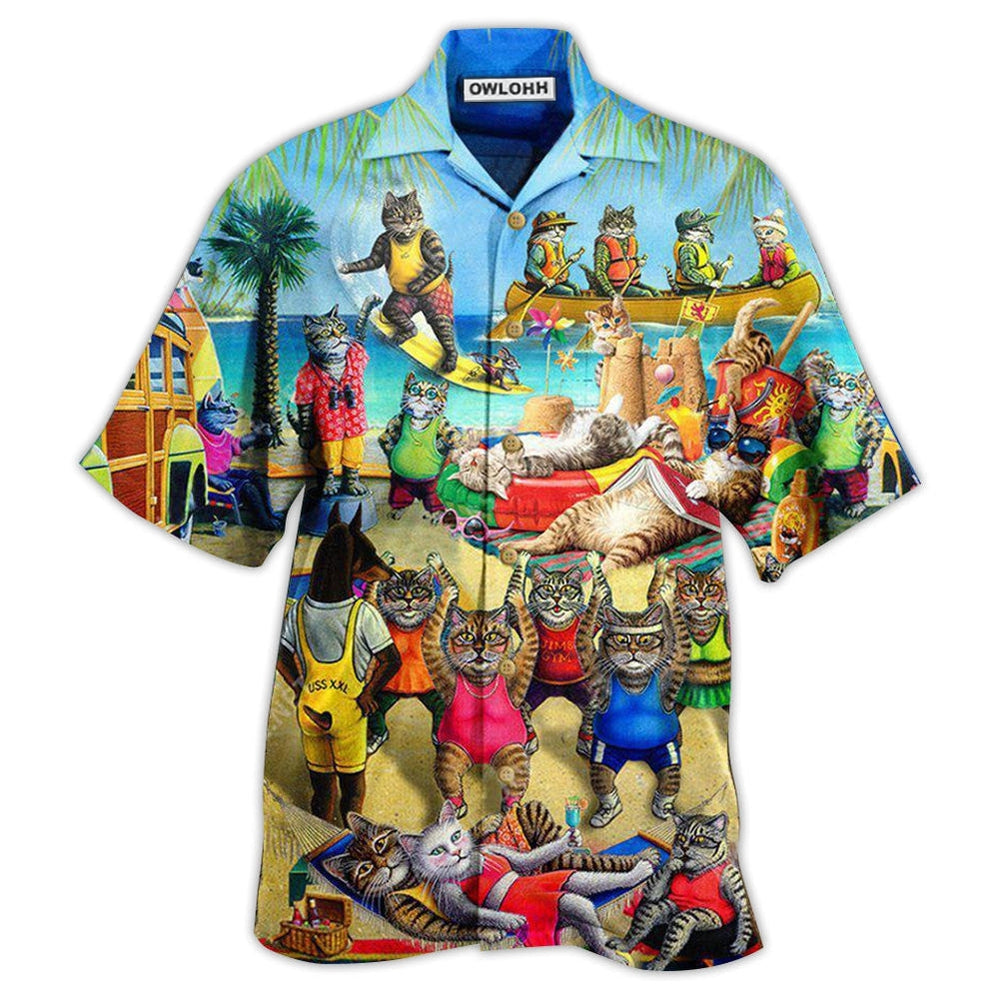 Hawaiian Shirt / Adults / S Cat Sky Above Sand - Hawaiian Shirt 