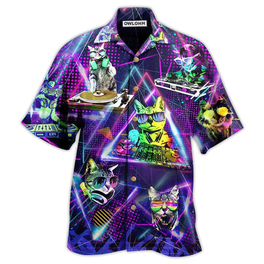 Hawaiian Shirt / Adults / S Cat So Cool DJ - Hawaiian Shirt 