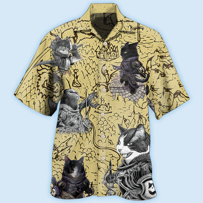 Cat Warrior Strong - Hawaiian Shirt 