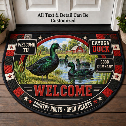 Cayuga Duck Personalized Half Round Mat | 5To9Vibe