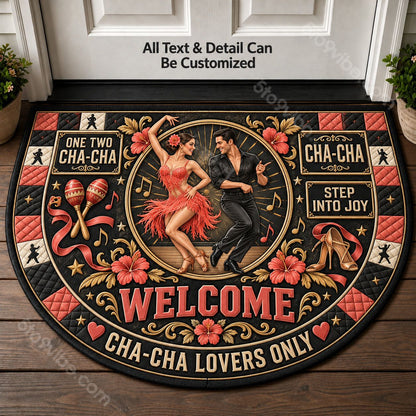 Cha Cha Personalized Half Round Mat | 5To9Vibe