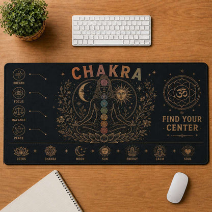 Mandala Hippie Desk Mat Mouse Pad | 5To9Vibe - Chakra style