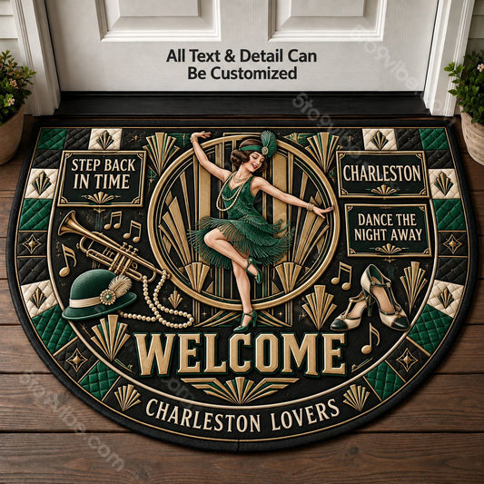 Charleston Personalized Half Round Mat | 5To9Vibe
