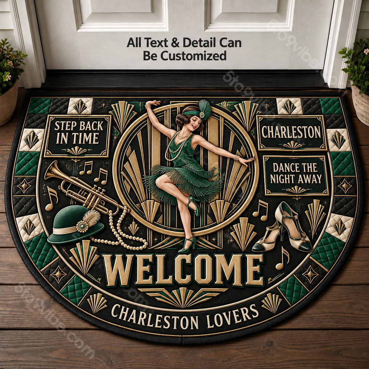 Charleston Personalized Half Round Mat | 5To9Vibe