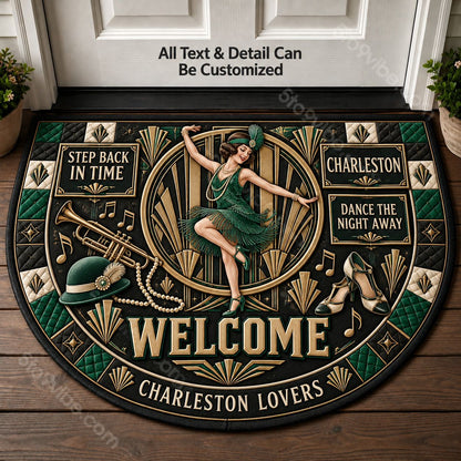 Charleston Personalized Half Round Mat | 5To9Vibe