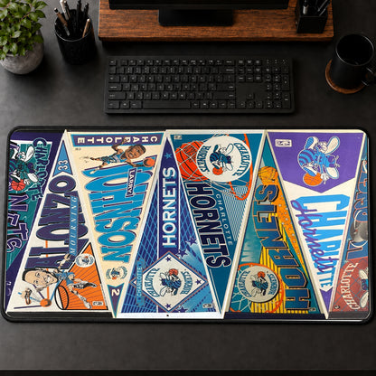 All Basketball Teams Vintage Pennant Anniversary For Fans Desk Mat Mouse Pad Trending - 5to9vibe