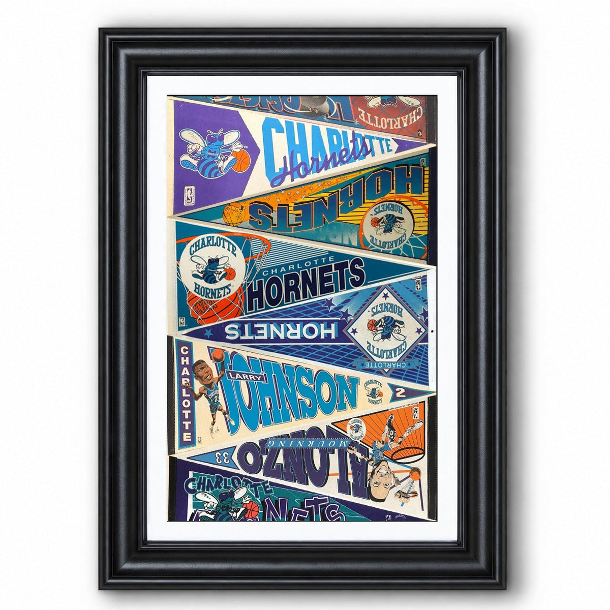 All Basketball Teams Vintage Pennant Anniversary For Fans No Frame Vertical Poster - 5to9vibe