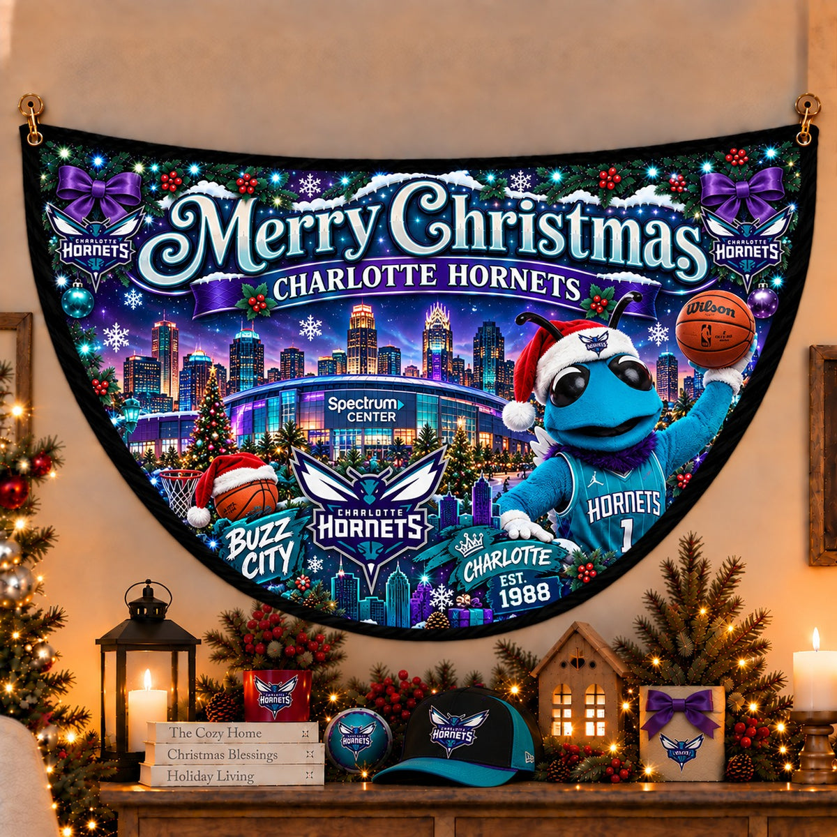 All Basketball Teams Personalized Christmas Night Bunting Flag - 5to9vibe
