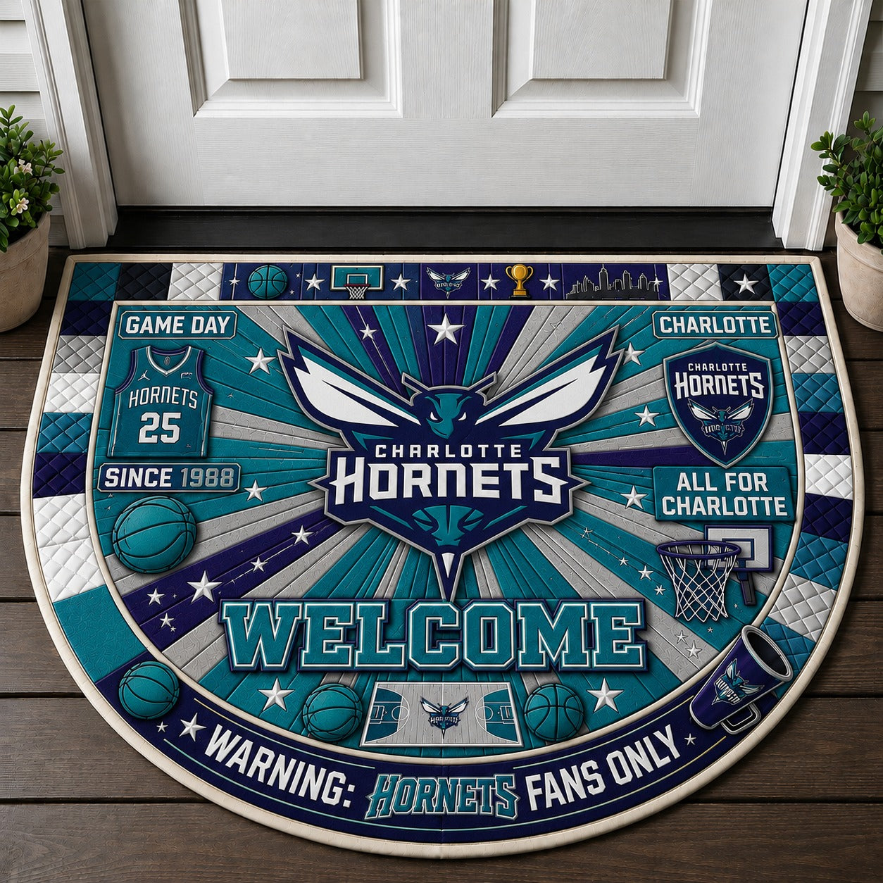 Basketball All Teams Custom Premium Welcome Mat – Personalized Baseball Doormat