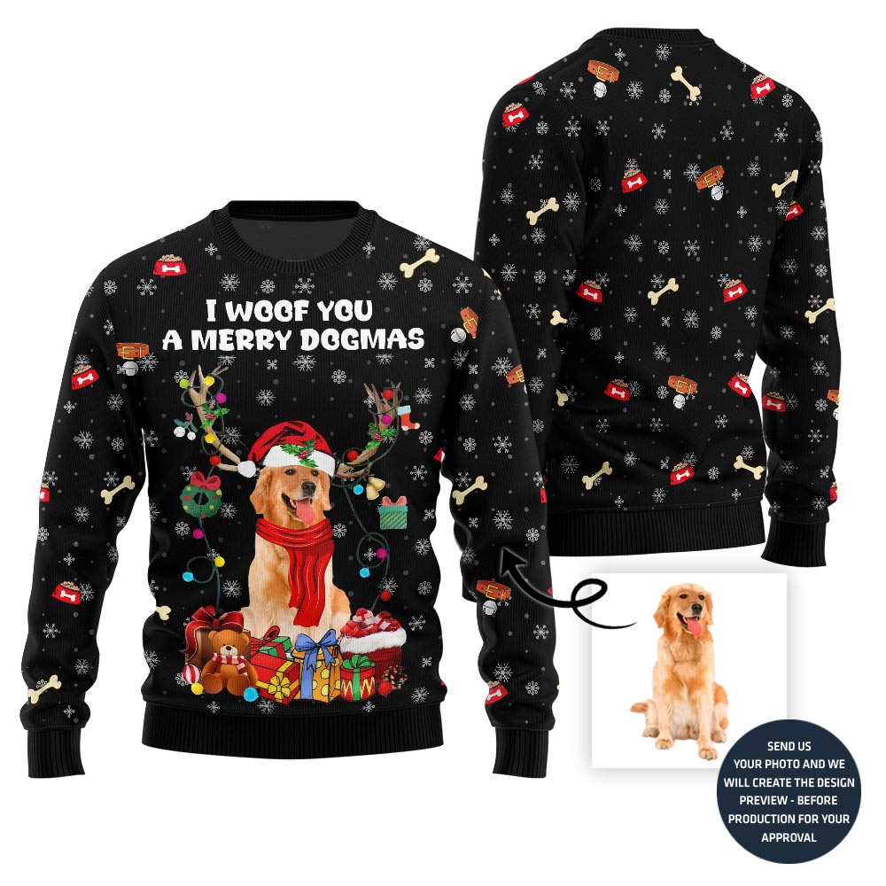 Adorable Custom Dog Ugly Christmas Sweater
