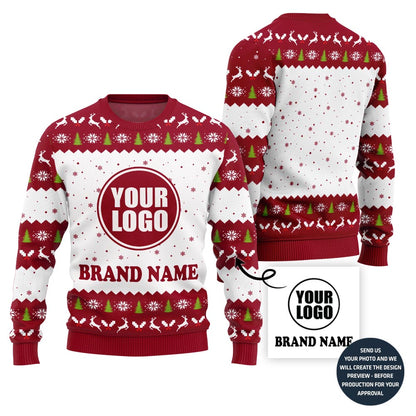 Charming Custom Logo And Name Ugly Sweater For Branding