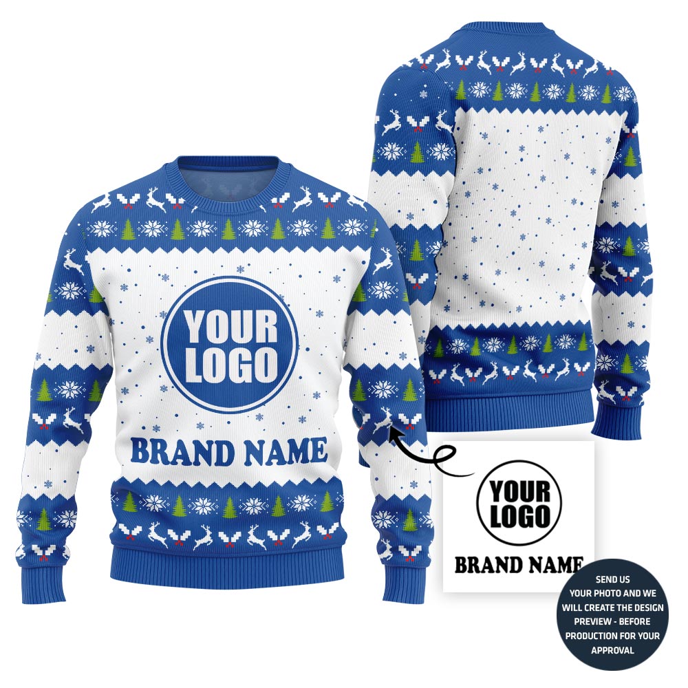 Charming Custom Logo And Name Ugly Sweater For Branding
