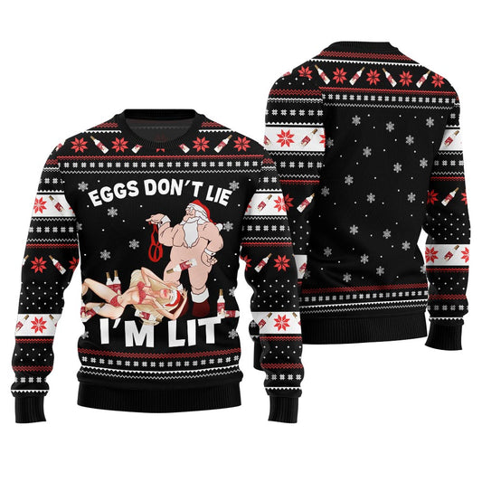 Cheeky Drink Till Eggnog Naughty Ugly Christmas Sweater